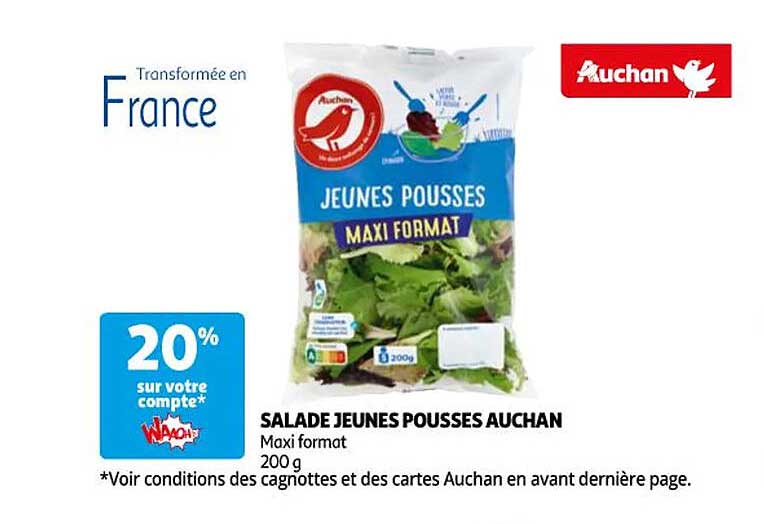salade jeunes pousses auchan