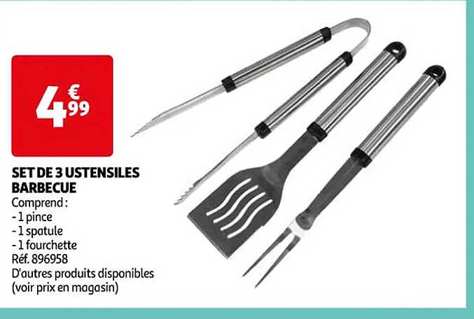 Set De 3 Ustensiles Barbecue