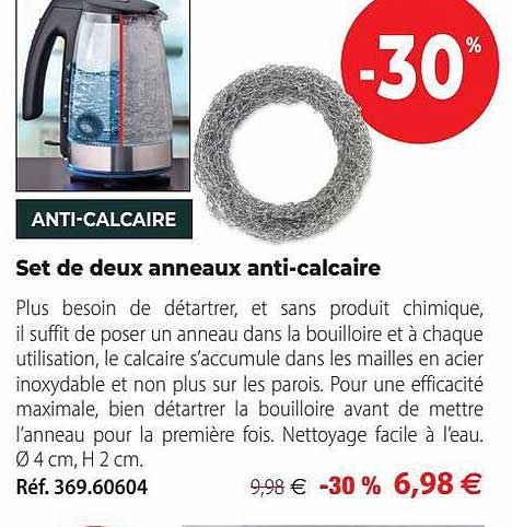 set de deux anneaux anti-calcaire