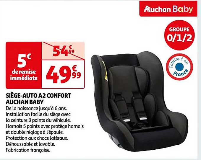 siège-auto A2 confort auchan baby
