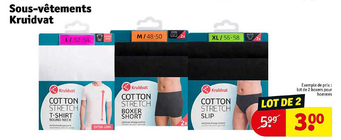 sous-vêtements kruidvat