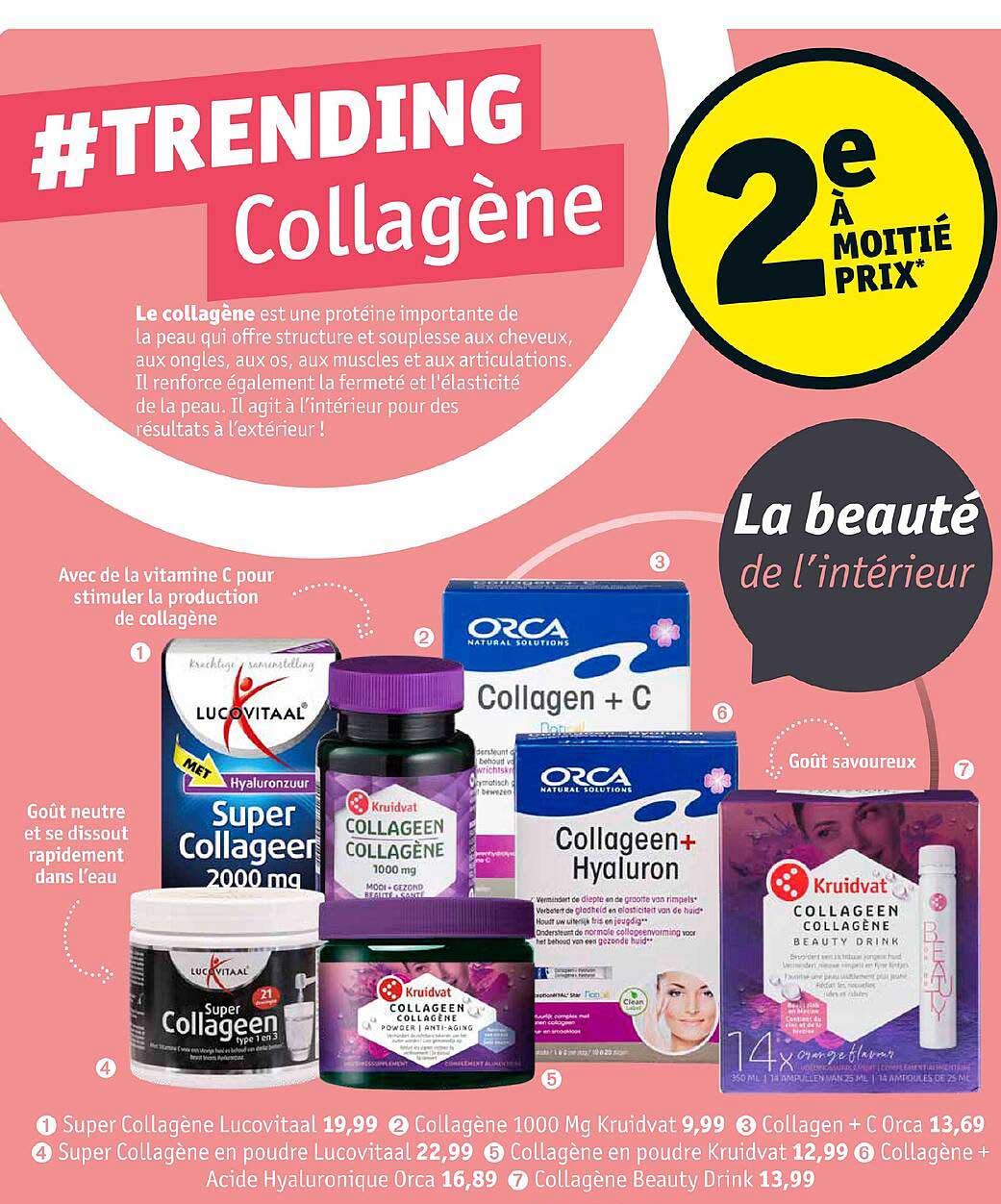Super Collagène Lucovitaal, Collagène 1000mg Kruidvat, Collagen +c Orca, Super Collagène En Poudre Lucovitaal, Collagène En Poudre Kruidvat, Collagène + Acide Hyaluronique Orca, Collagène Beauty Drink
