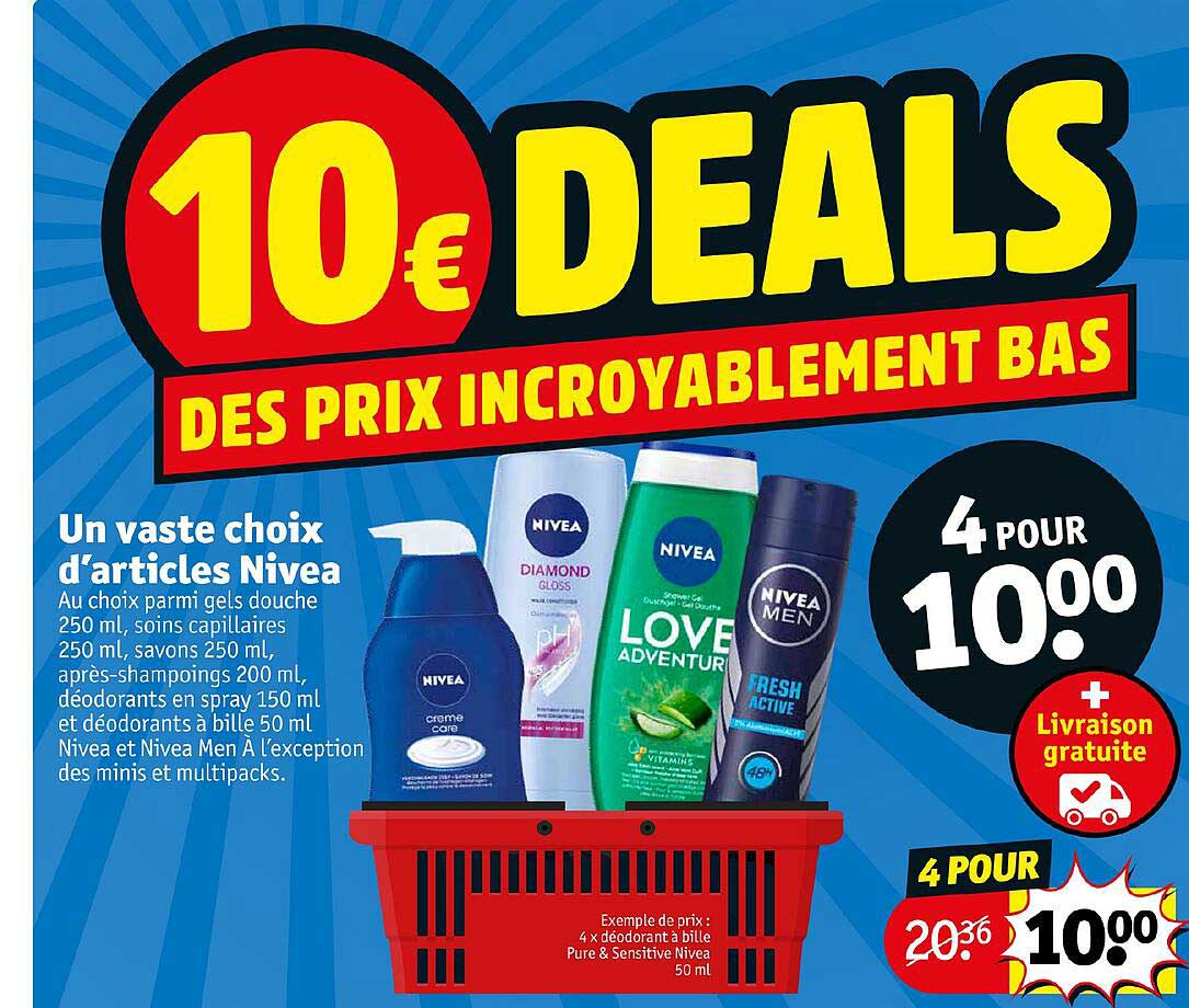 un vaste choix d'articles nivea