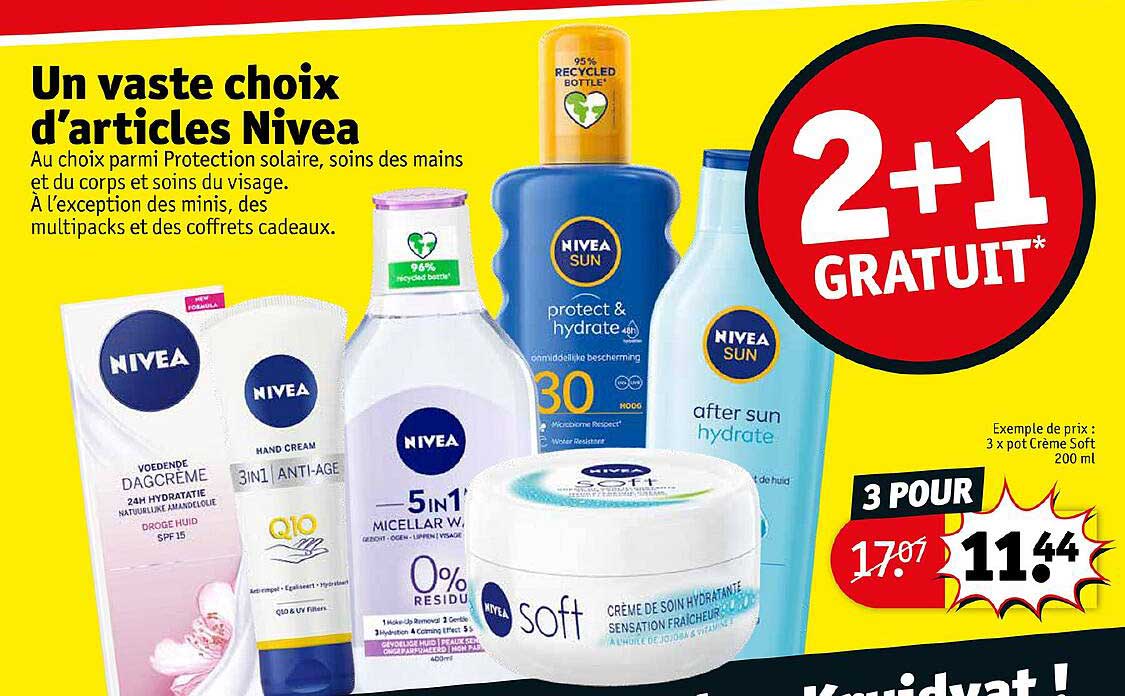 un vaste choix d'articles nivea