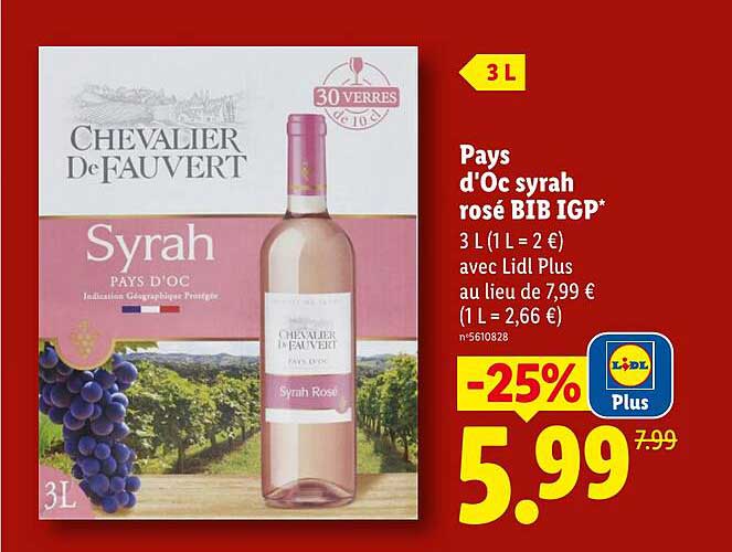 Chevalier De Fauvert Syrah Pays d'Oc