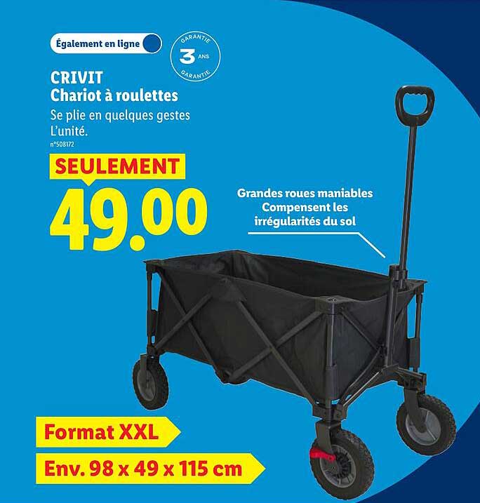 CRIVIT Chariot à roulettes