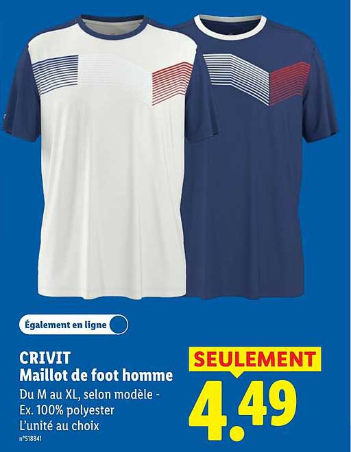CRIVIT Maillot de foot homme
