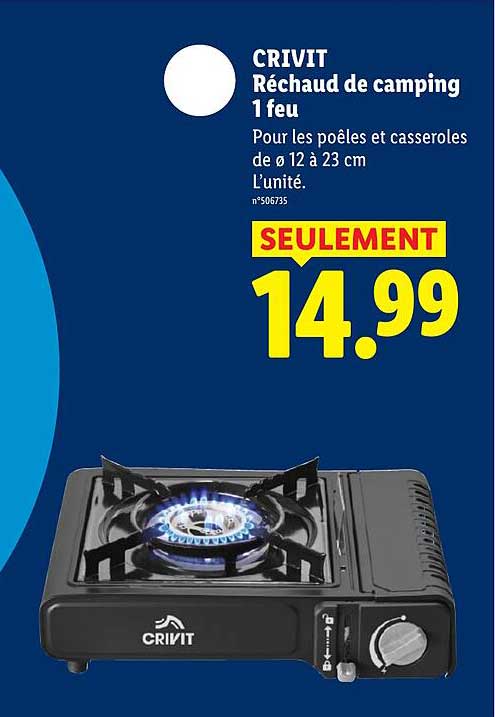 CRIVIT Réchaud de camping 1 feu