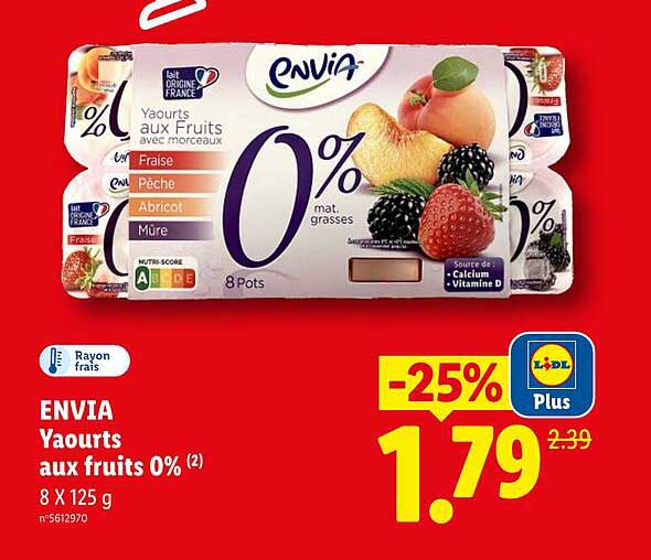ENVIA Yaourts aux fruits 0%