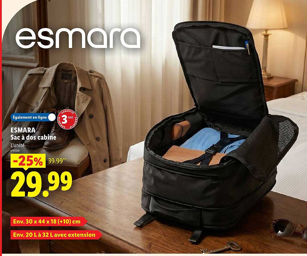 ESMARA Sac à dos cabine