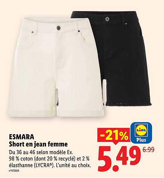 ESMARA Short en jean femme