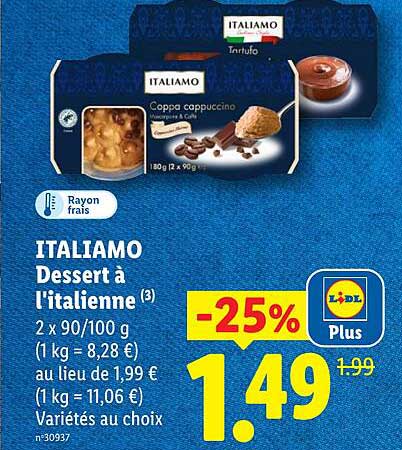 ITALIAMO Dessert à l'italienne