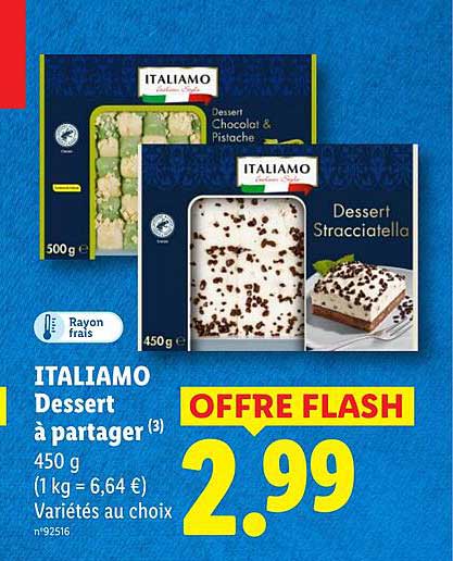 ITALIAMO Dessert à partager