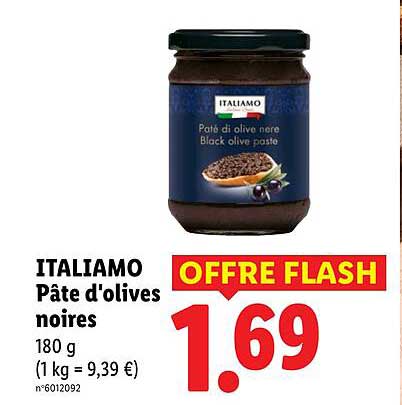 ITALIAMO Pâte d'olives noires