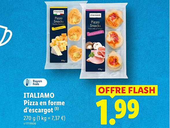 ITALIAMO Pizza en forme d'escargot