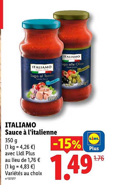 ITALIAMO Sauce à l'italienne