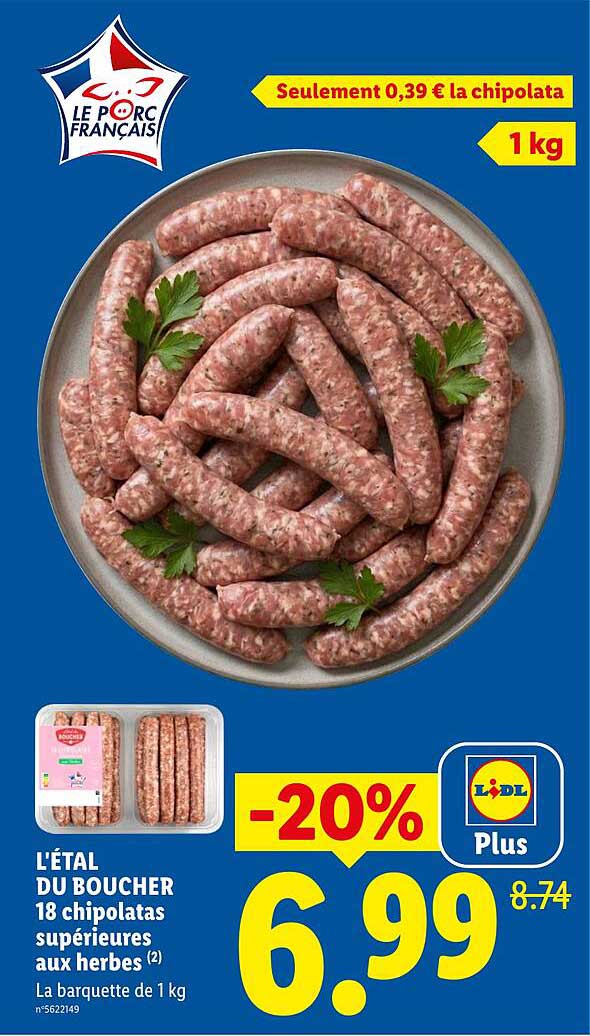Le Porc Français chipolata
