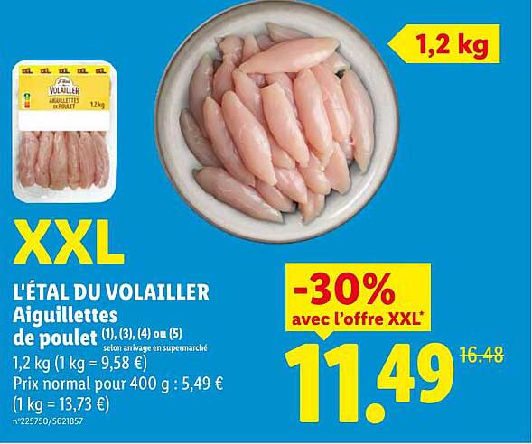 L'ÉTAL DU VOLAILLER Aiguillettes de poulet