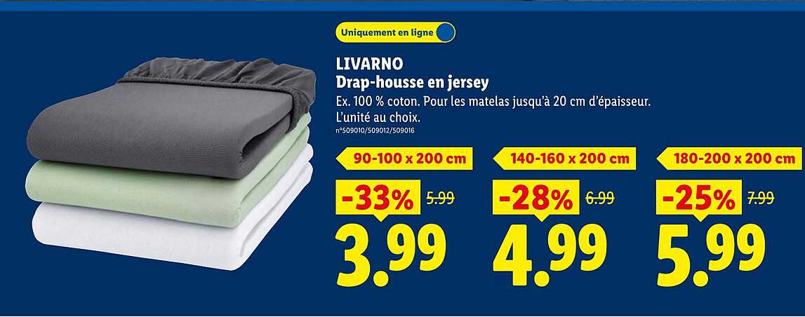 LIVARNO Drap-housse en jersey