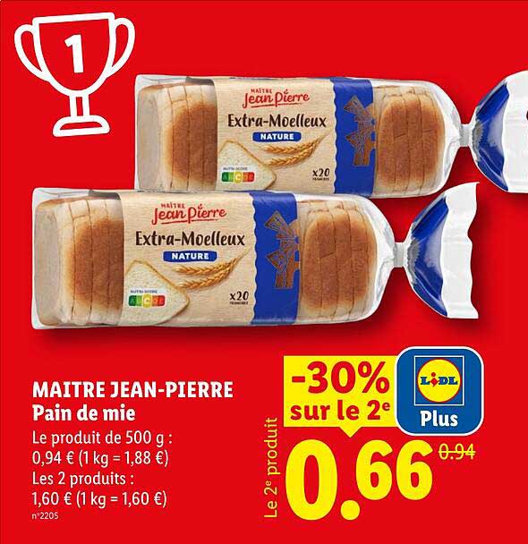 MAITRE JEAN-PIERRE Pain de mie