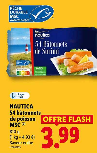 Nautica 54 bâtonnets de poisson MSC