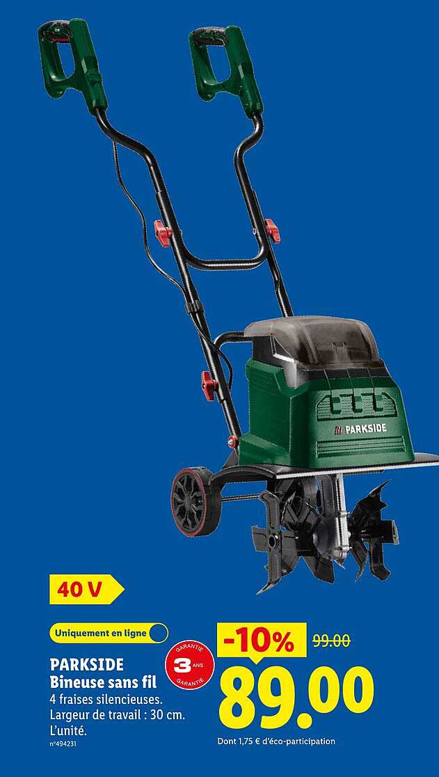 PARKSIDE Bineuse sans fil