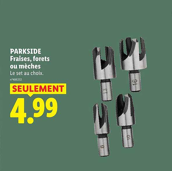 PARKSIDE Fraises, forets ou mèches