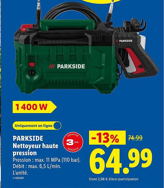 PARKSIDE Nettoyeur haute pression