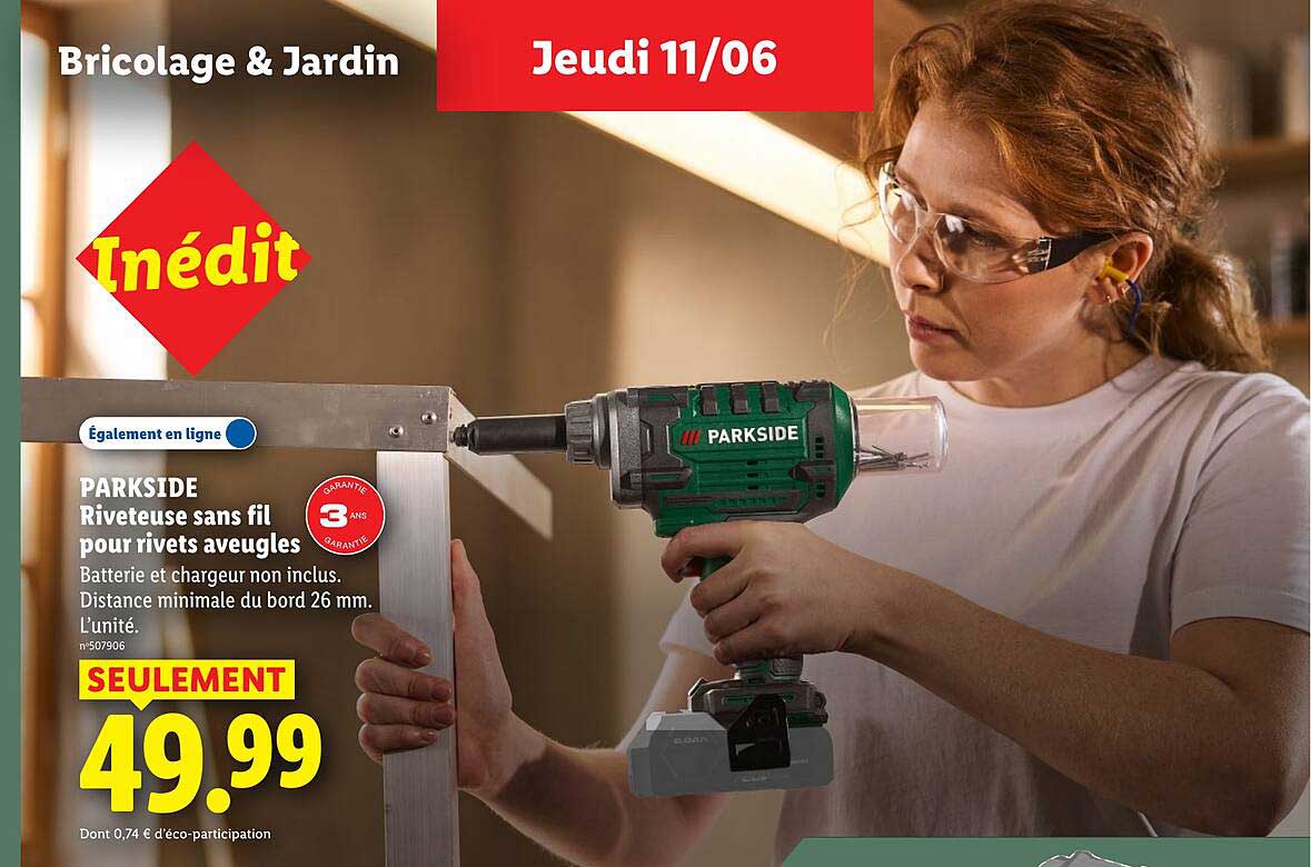 PARKSIDE Riveteuse sans fil pour rivets aveugles