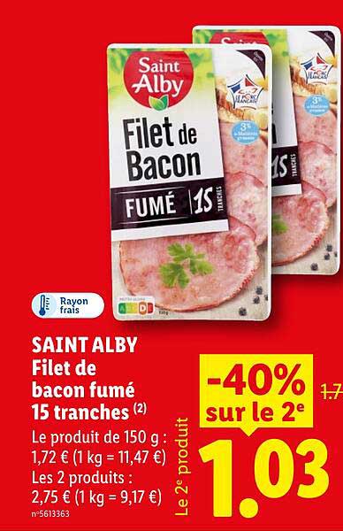 Saint Alby Filet de Bacon Fumé