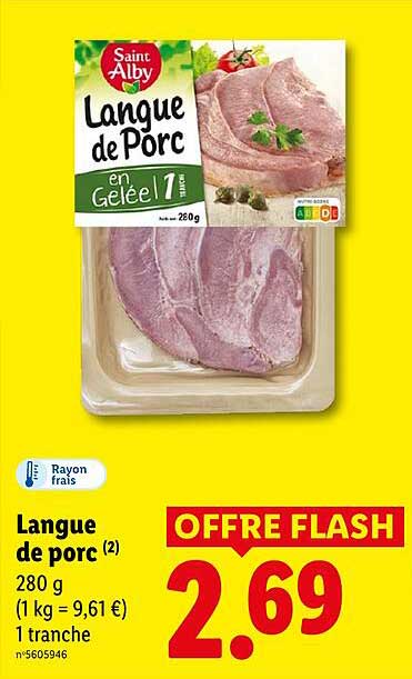 Saint Alby Langue de porc