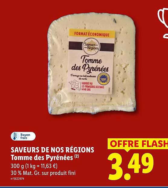 SAVEURS DE NOS RÉGIONS Tomme des Pyrénées