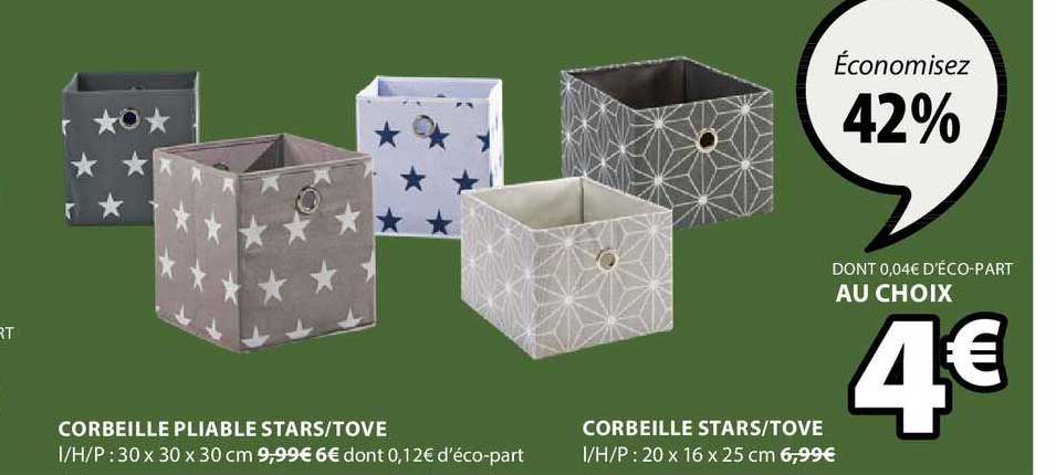 corbeille pliable stars tove corbeille stars tove