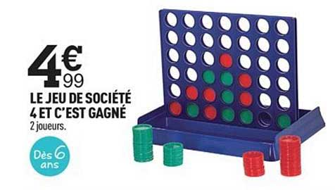 le jeu de société 4 et c'est gagné