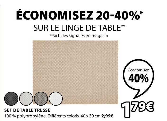 Set De Table Tressé