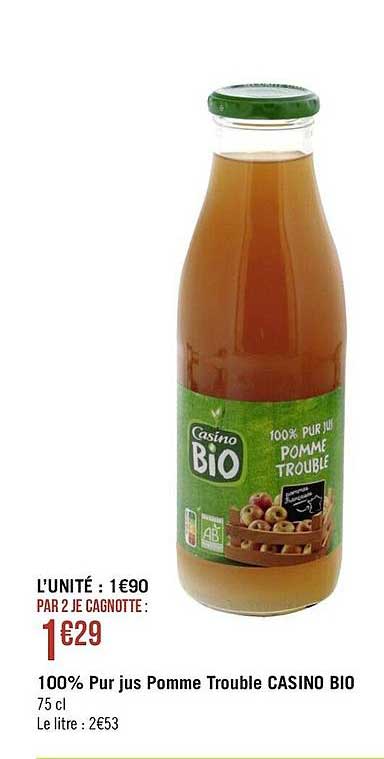 100% Pur Jus Pomme Trouble Casino Bio