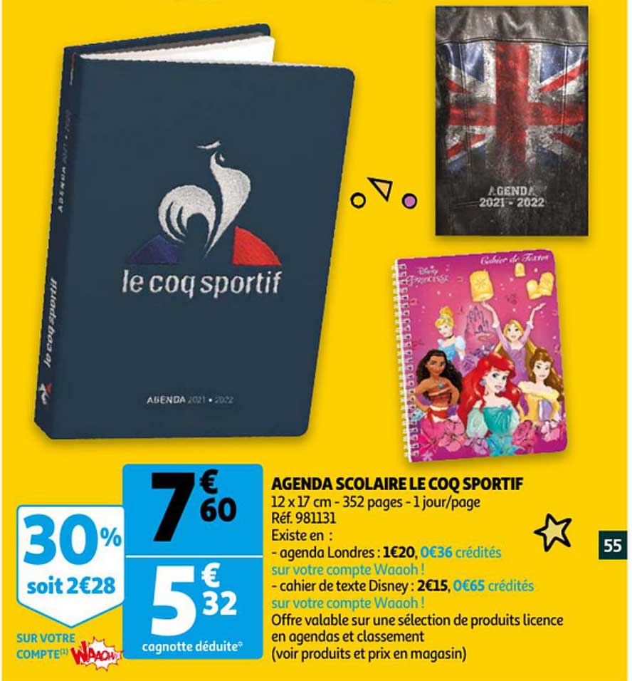 Agenda Scolaire Le Coq Sportif