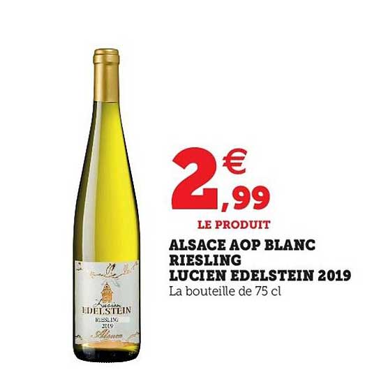 alsace aop blanc riesling lucien edelstein 2019