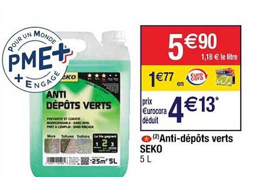 Anti-dépôts Verts Seko