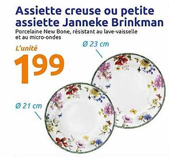 Assiette Creuse Ou Petite Assiette Janneke Brinkman