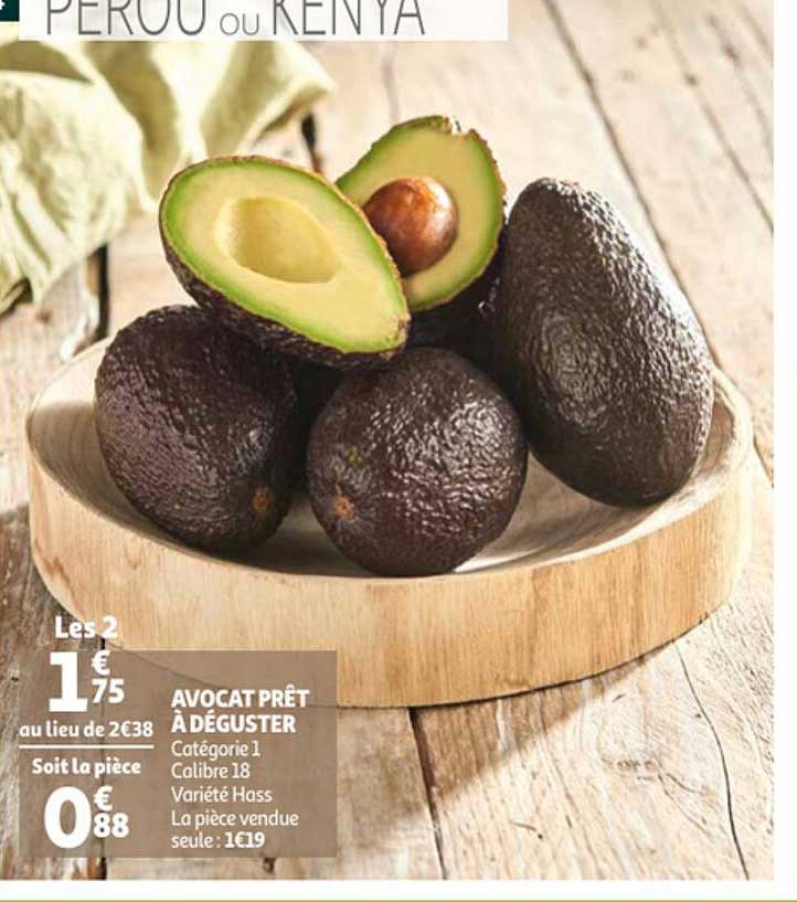 avocat prêt à déguster