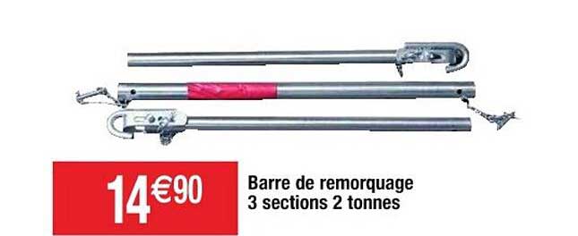 barre de remorquage 3 sections 2 tonnes