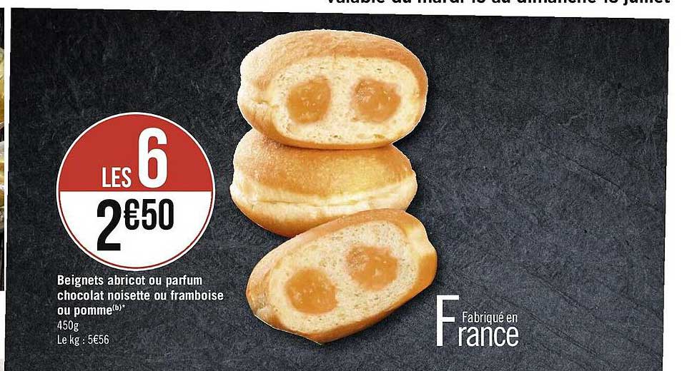 Beignets Abricot Ou Parfum Chocolat Noisette Ou Framboise Ou Pomme