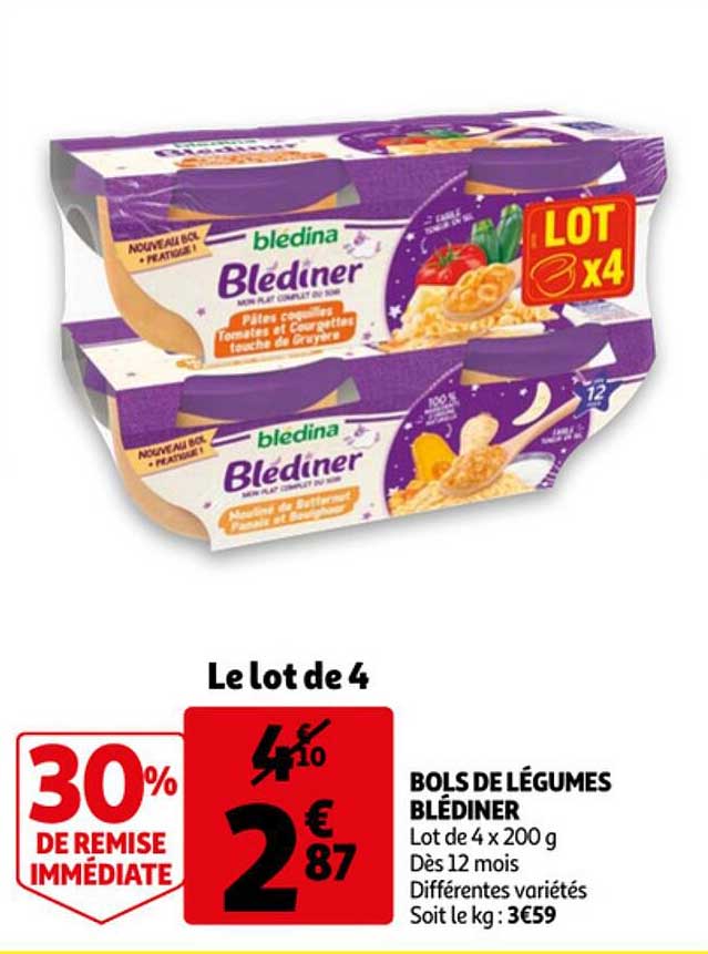 bols de légumes blédiner