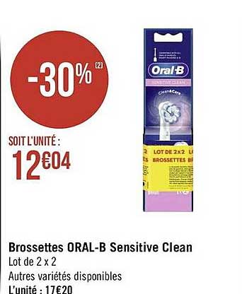 brossettes oral-b sensitive clean