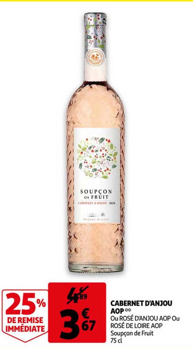 cabernet d'anjou aop our rosé d'anjou aop ou rosé de loire aop soupçon de fruit