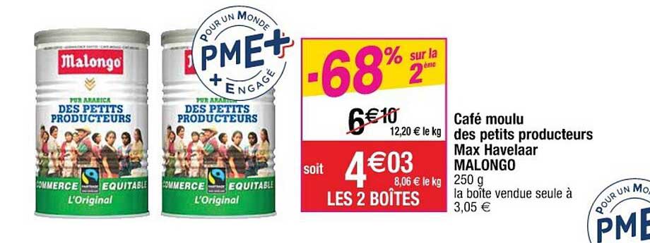 café moulu des petits producteurs max havelaar malongo