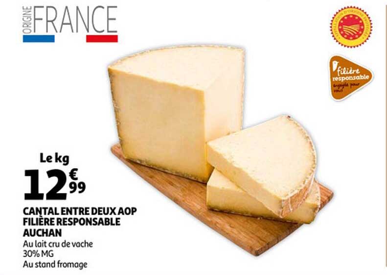cantal entre deux aop filière responsable auchan