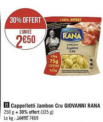 cappelletti jambon cru giovanni rana