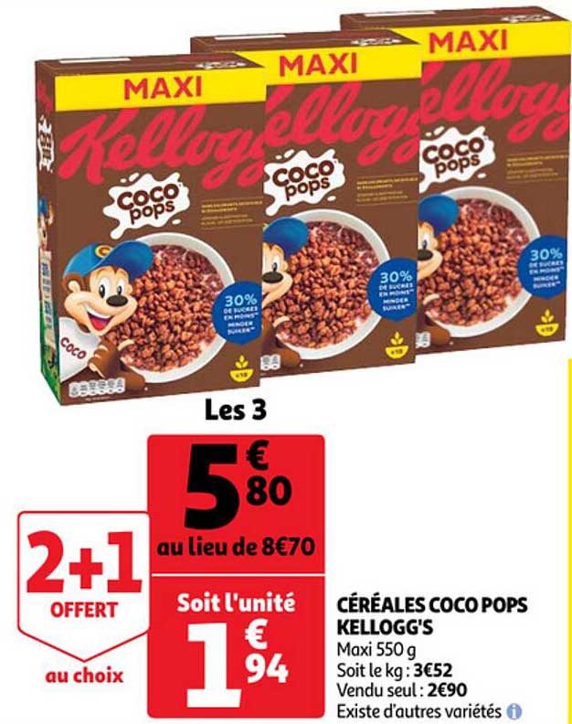 céréales coco pops kellogg's